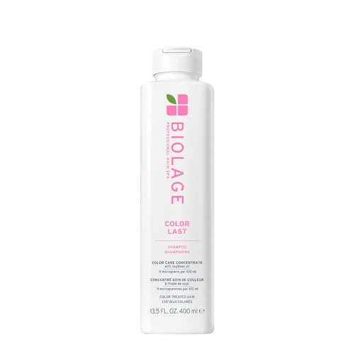 Biolage ColorLast, feuchtigkeitsspendendes Shampoo für gefärbtes und stumpfes Haar, Farbschutz, angereichert mit Sojaöl, ColorLast, 400 ml von Biolage