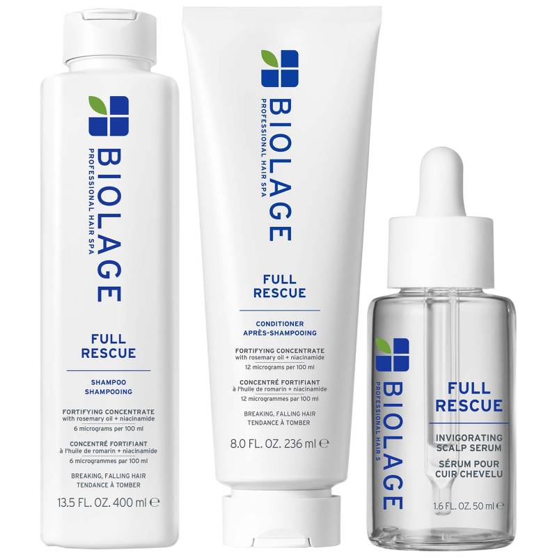 Biolage Full Rescue Shampoo 400ml, Conditioner 236ml and Oil-Balancing Serum 50ml Bundle von Biolage