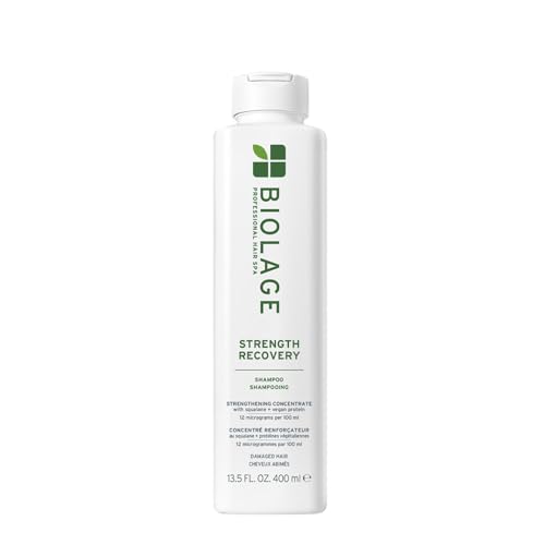 Biolage Restrukturierendes Shampoo für beschädigtes Haar, glättend, angereichert mit veganem Squalan, Strenght Recovery, 400 ml von Biolage