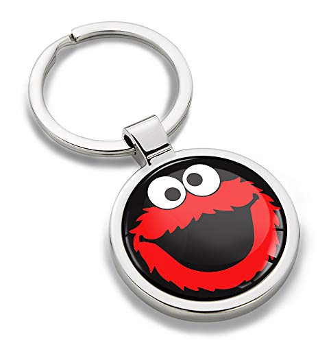 Biomar Labs® Schlüsselanhänger Metall Keyring Autoschlüssel mit Geschenkbox Geschenk Metall-Schlüsselanhänger Schlüsselbund Edelstahl Rot Elmo Cookie Monster KK 208 von Biomar Labs