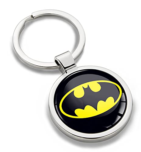 Biomar Labs® Schlüsselanhänger Metall Keyring mit Geschenkbox Autoschlüssel Geschenk Metall-Schlüsselanhänger Schlüsselbund Edelstahl Emblem Logo Bat Sign KK 245 von Biomar Labs