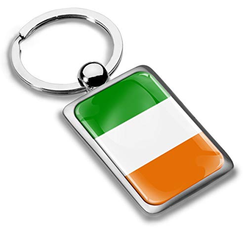 Biomar Labs® Schlüsselanhänger Metall Keyring mit Geschenkbox Autoschlüssel Geschenk Metall-Schlüsselanhänger Schlüsselbund Edelstahl Irland Flagge Ireland, KK 213 von Biomar Labs