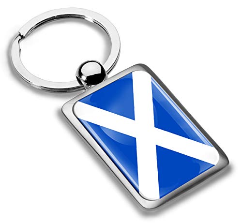 Biomar Labs® Schlüsselanhänger Metall Keyring mit Geschenkbox Autoschlüssel Geschenk Metall-Schlüsselanhänger Schlüsselbund Edelstahl Schottland Flagge Scotland, KK 242 von Biomar Labs