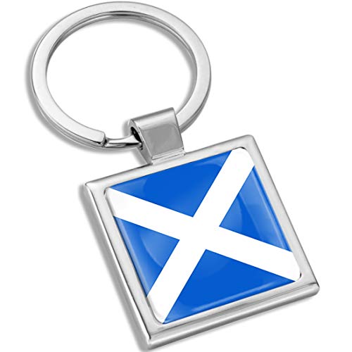 Biomar Labs® Schlüsselanhänger Metall Keyring mit Geschenkbox Autoschlüssel Metall-Schlüsselanhänger Schlüsselbund Edelstahl Schottland Scotland Scottish Schottisch Flagge Fahne KK 292 von Biomar Labs