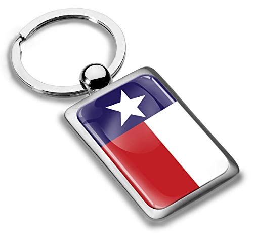 Biomar Labs® Schlüsselanhänger Metall Keyring mit Geschenkbox Autoschlüssel Geschenk Metall-Schlüsselanhänger Schlüsselbund Edelstahl Texas Flagge, KK 243 von Biomar Labs