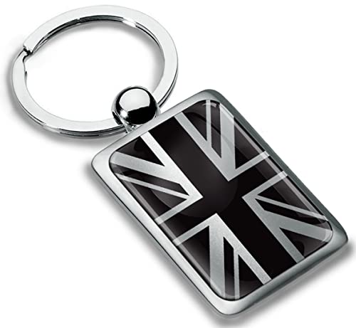 Biomar Labs® Schlüsselanhänger Metall Keyring mit Geschenkbox Autoschlüssel Metall-Schlüsselanhänger Schlüsselbund Edelstahl Union Jack Flagge UK England Großbritannien United Kingdom KK 270 von Biomar Labs