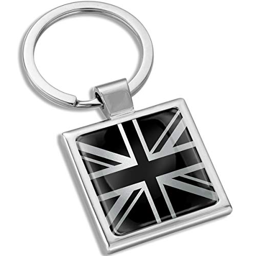 Biomar Labs® Schlüsselanhänger Metall Keyring mit Geschenkbox Autoschlüssel Metall-Schlüsselanhänger Schlüsselbund Edelstahl Union Jack Flagge UK England Großbritannien United Kingdom KK 261 von Biomar Labs