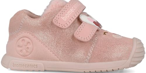 BIOMECANICS 251107 rosa Blütenblatt Baby Mädchen Schuhe mit Klettverschluss erste Schritte Glitzer Leder 25 von Biomecanics