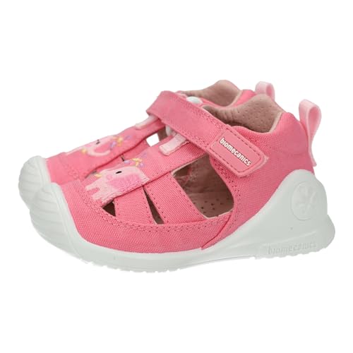 Biomecanics 242183-D Sandalen für Mädchen, respektvolle Schuhe, erste Schritte, flexibel, Sommersandalen mit Klettverschluss, für Mädchen, Rosa, 19 EU von Biomecanics