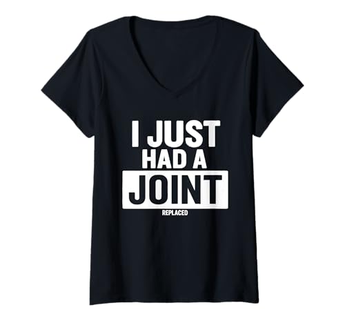 Damen Ich Habe gerade EIN Gelenk ersetzen Lassen T-Shirt mit V-Ausschnitt Damen Ich Habe gerade EIN Gelenk ersetzen Lassen T-Shirt mit V-Ausschnitt von Bionic Knee Club Funny Knee Replacement Gifts