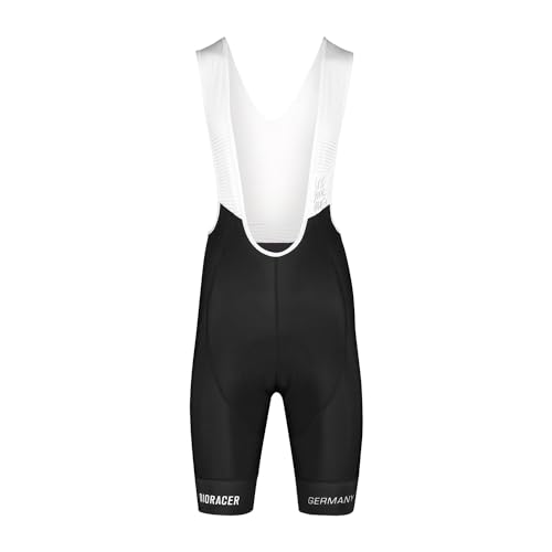 Bioracer Official Team BDR Trägerhose Fahrrad Herren Kurz - Modell '2025 Icon' - Weiß - XL - Fahrradhose, Radsportbekleidung Herren von Bioracer