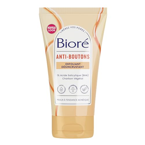 Biore Peeling gegen Knöpfe, Kohle + Salicylsäure, 125 ml von Bioré