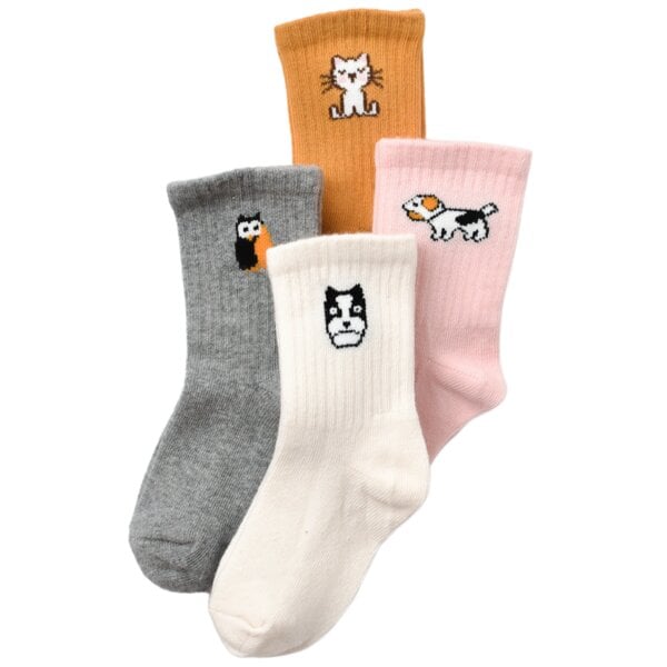 Baby Kinder Socken 4er Pack Animals Tiere GOTS biorganic von Biorganic