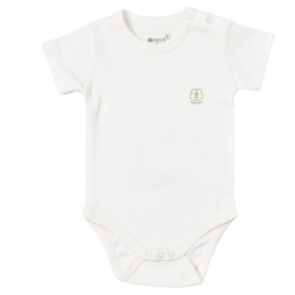 Biorganic Baby Body 100% Bio-Baumwolle Basic Nature Kurzarmbody GOTS von Biorganic