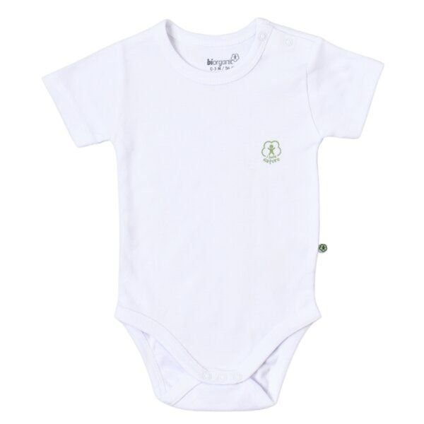 Biorganic Baby Body 100% Bio-Baumwolle Basic Nature Kurzarmbody GOTS von Biorganic