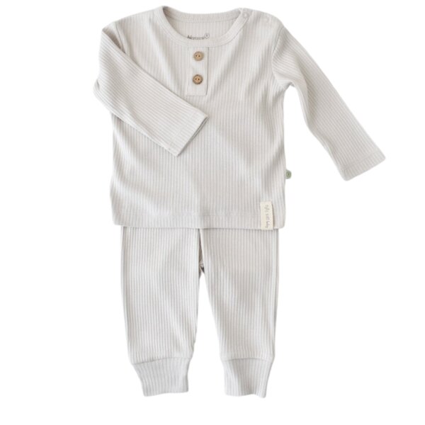 Baby Pyjama Set Relax Modal ‒ Langarmshirt & Hose gerippte Textilstruktur GOTS biorganic von Biorganic