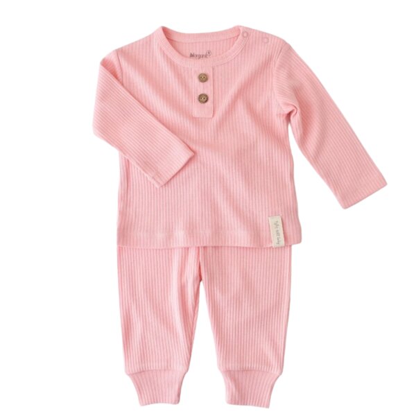 Baby Pyjama Set Relax Modal ‒ Langarmshirt & Hose gerippte Textilstruktur GOTS biorganic von Biorganic