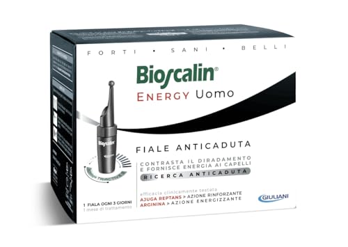 BIOSCALIN ENERGY Ampullen gegen Haarausfall für Herren – 10 Ampullen à 3,5 ml – 1 Monat Behandlung von Bioscalin
