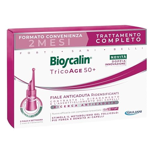 Bioscalin TricoAge 50+, Ampullen gegen Haarausfall für Damen, Packung mit 16 Ampullen zu je 3,5 ml Bioscalin TricoAge 50+, Ampullen gegen Haarausfall für Damen, Packung mit 16 Ampullen zu je 3,5 ml von Bioscalin