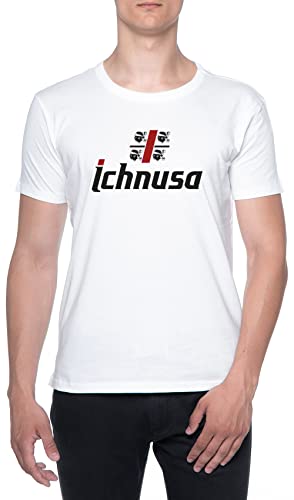 Birra Ichnusa Männer T-Shirt Weiß Rundhals Men White Round Neck Birra Ichnusa Männer T-Shirt Weiß Rundhals Men White Round Neck von Bioshar