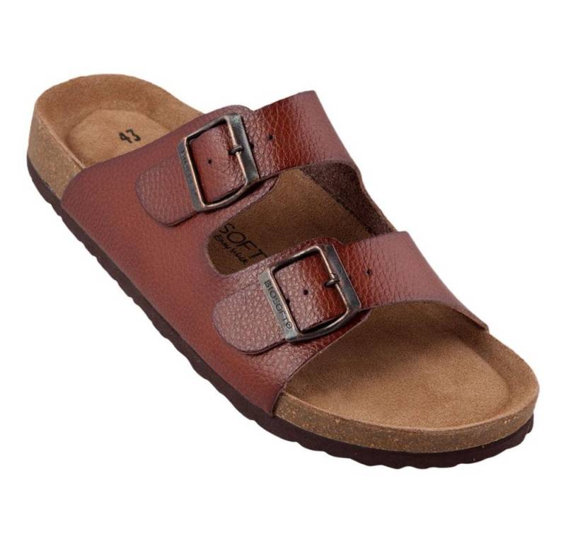 Biosoft Comfort & Easy Walk Biosoft Herren Sandalen Leder Optik Größe 43 - 47 TOM, Herrensandalen Sandale von Biosoft Comfort & Easy Walk