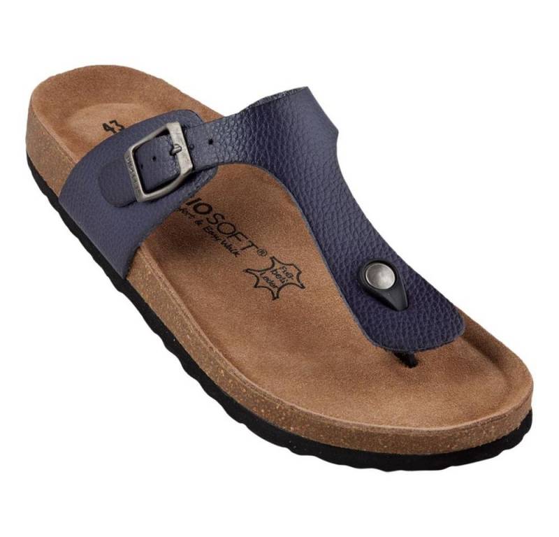 Biosoft Comfort & Easy Walk Biosoft Herren Sandalen Zehentrenner Leder Optik Größe 43 - 47 DAVID Sandale von Biosoft Comfort & Easy Walk