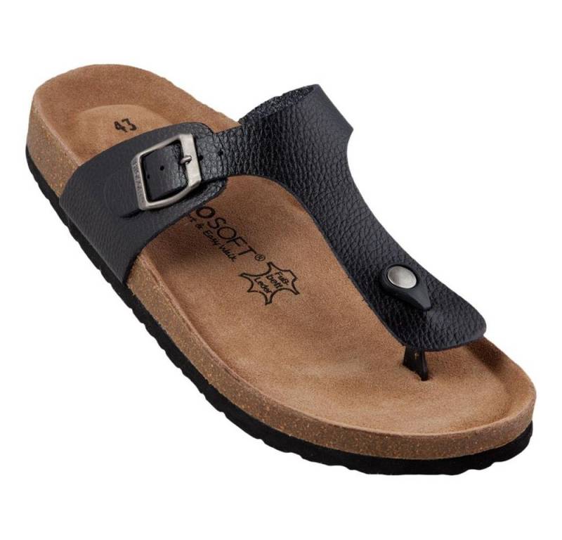 Biosoft Comfort & Easy Walk Biosoft Herren Sandalen Zehentrenner Leder Optik Größe 43 - 47 DAVID Sandale von Biosoft Comfort & Easy Walk