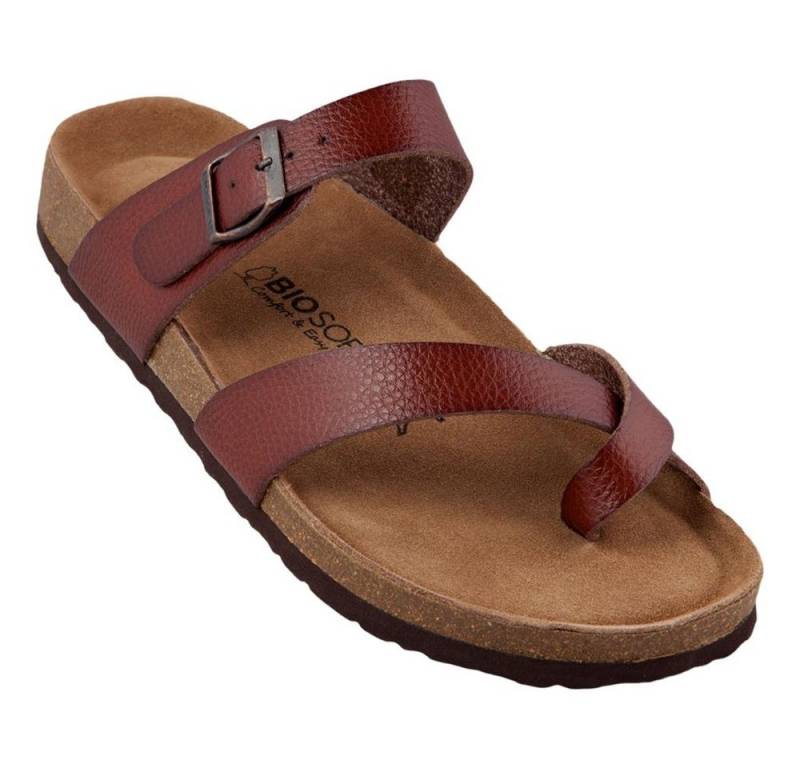 Biosoft Comfort & Easy Walk Biosoft Herren Sandalen Zehentrenner Leder Optik Größe 43 - 47 KAI, Sandale von Biosoft Comfort & Easy Walk