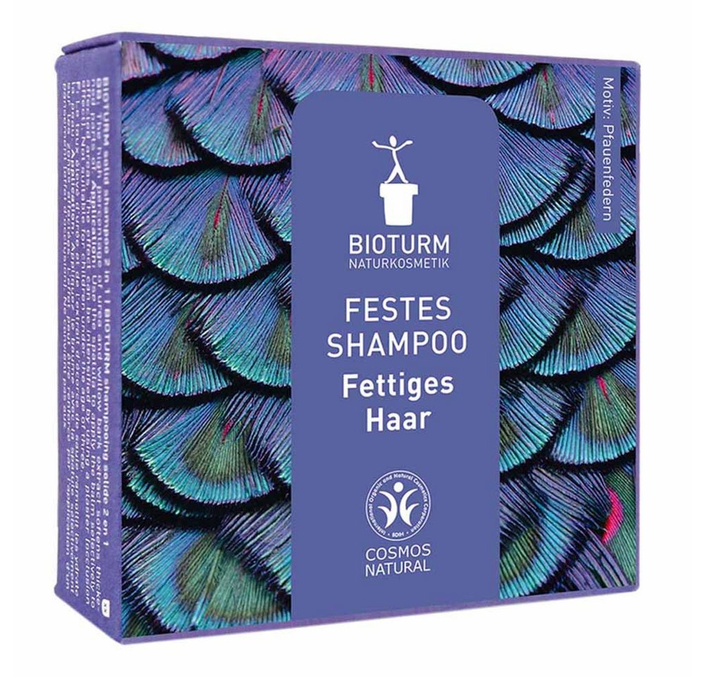 Bioturm Festes Haarshampoo Festes Shampoo - fettiges Haar 100g 6er Pack von Bioturm