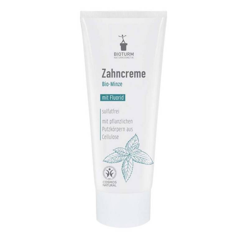 Bioturm Zahnpasta Zahncreme - Minze mit Fluorid 75ml 2er Pack von Bioturm