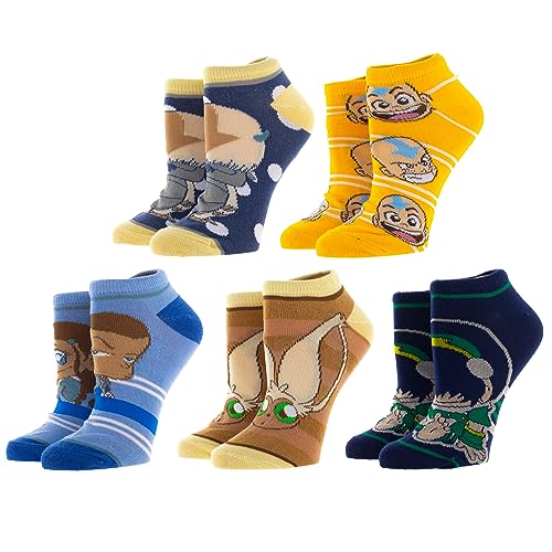 Avatar The Last Airbender Knöchelsocken (5er-Pack), Avatar, Einheitsgr��e von Bioworld