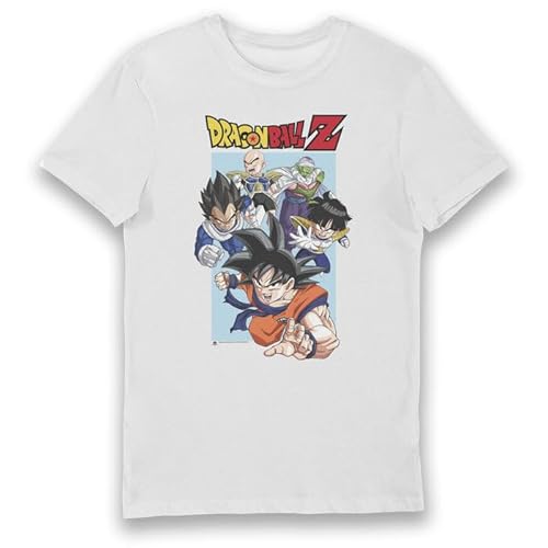 Bioworld Dragon Ball Z Group Erwachsene T-Shirt, weiß, XL von Bioworld
