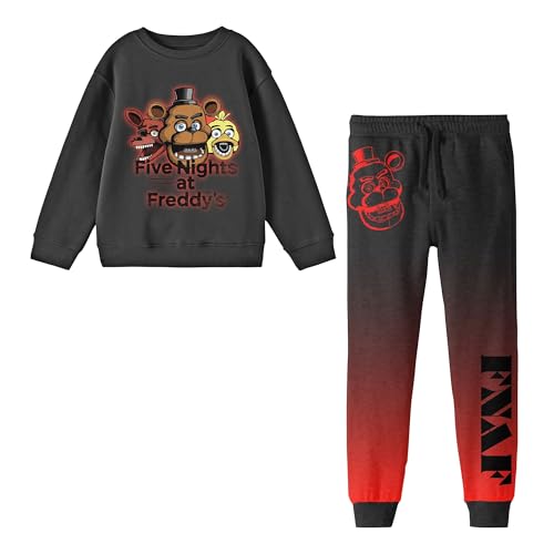 Bioworld Five Nights At Freddy's Character Art Jungen 2er-Pack Sweatshirt und Jogginghose mit Rundhalsausschnitt, Freddy's Character Art, 10 von Bioworld