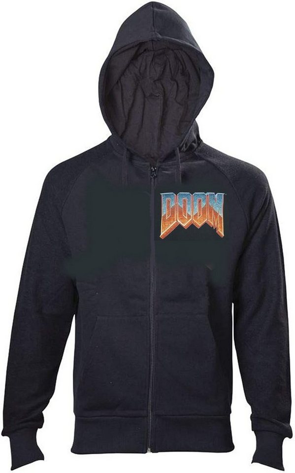 Bioworld Hoodie DOOM Hoodie Sweatshirt mit Kapuze Jacke Erwachsene + Jugendliche Kapuzenjacke Druck vorne + hinten S M L XL XL XXL von Bioworld