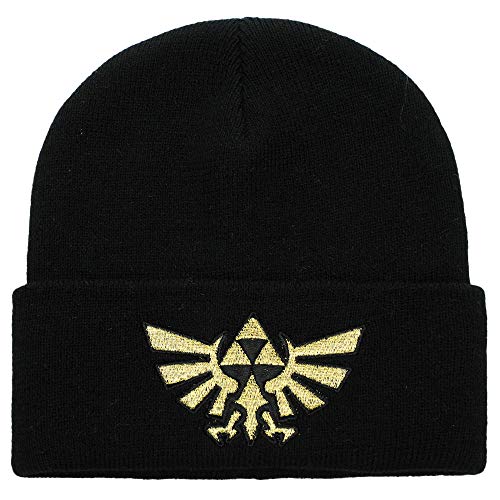 Bioworld Legend of Zelda Triforce Strickmütze - Herren - Erwachsene Männer - Black - Beanie von Bioworld