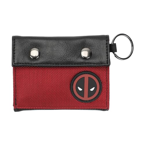 Marvel Deadpool Tri-Fold Wallet mit Schnappverschluss, Schwarz, Einheitsgröße Marvel Deadpool Tri-Fold Wallet mit Schnappverschluss, Schwarz, Einheitsgröße von Bioworld