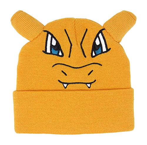 Bioworld Pokemon Charizard bestickte Beanie-Mütze, Einheitsgröße, Orange von Bioworld