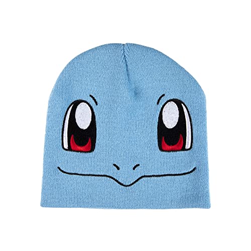 Bioworld Pokemon Squirtle Beanie-Mütze, bestickt, Einheitsgröße, Lizenzprodukt, Blau, Blau, Einheitsgröße von Bioworld