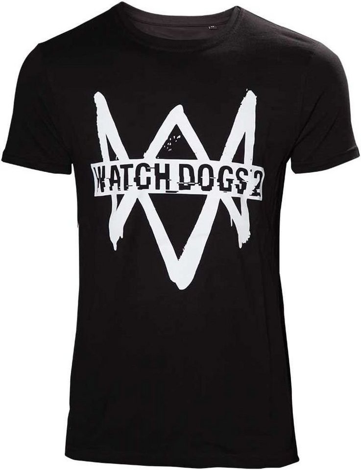 Bioworld Print-Shirt WATCH DOG T-Shirt Schwarz Zocker, Gamer, Onlinegames, Computerspiele, Erwachsene + Jugendliche Gr. XL XXL von Bioworld