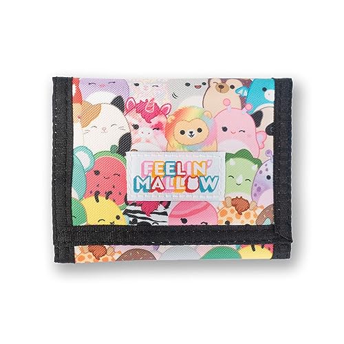 Bioworld Squishmallows Characters Nylon Trifold Wallet, Schwarz , Einheitsgröße, Casual von Bioworld