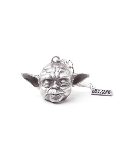 Bioworld Star Wars Yoda 3D Anhänger Metall Schlüsselanhänger, One Size, Silber (Ke150704Stw) Schlüsselanhänger, 16 cm, Multi von Bioworld