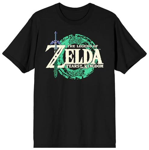 Bioworld The Legend of Zelda Tears of The Kingdom Logo Crew Neck Short Sleeve Black Adult T-Shirt, Schwarz, L von Bioworld