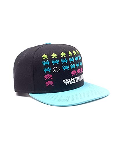 Bioworld Unisex Space Invaders Formation Snapback Baseball Cap, Black/Turquoise (Sb588464spi) Baseballkappe, Blau (Blau), Einheitsgröße von Bioworld