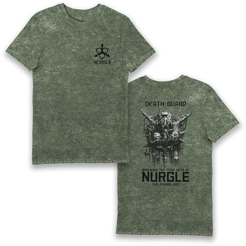 Bioworld Warhammer 40.000 Nurgle Death Guard Eco Wash T-Shirt, grün, L von Bioworld