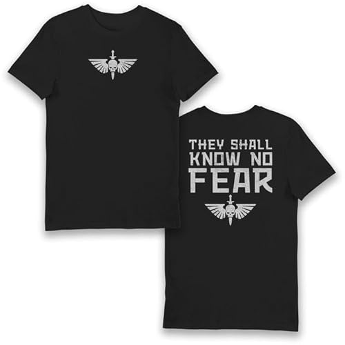 Bioworld Warhammer 40.000 Space Marines No Know Fear T-Shirt, Schwarz , S von Bioworld