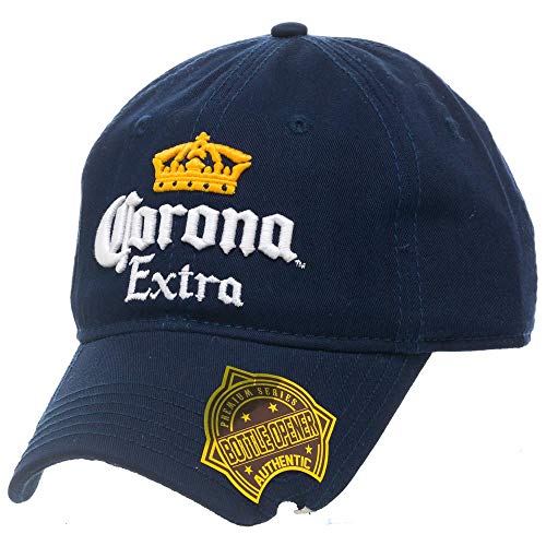 Corona Bierkrone, gesticktes Logo, einfarbig, blau, verstellbar, Snapback, Unisex-Hut für Männer und Frauen, Corona, Einheitsgröße von Bioworld