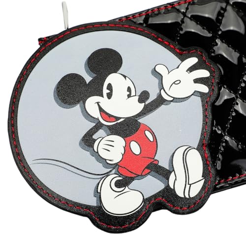 Disney Mickey Mouse Character Circle Black Quilted Card Wallet, Mickey Mouse Circle Black, OSFA von Bioworld