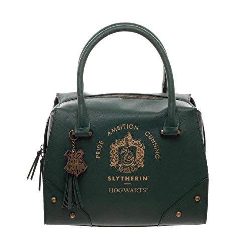 Harry Potter Designer-Handtasche mit Hogwarts-Häusern für Damen, mit Tragegriff oben, Slytherin von Bioworld