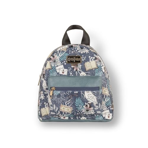 Harry Potter Hedwig Mini-Rucksack mit Blumenmuster, Blau, blau, One size von Bioworld