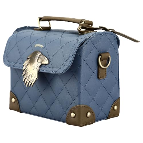 Harry Potter Premium House Mini Trunk Crossbody Handtasche, blau, Ravenclaw von Bioworld